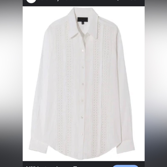 Nili Loton Ivory Tara Button Down Shirt - Picture 3 of 11